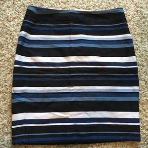 Banana Republic Blue Variety Stripped Skirt